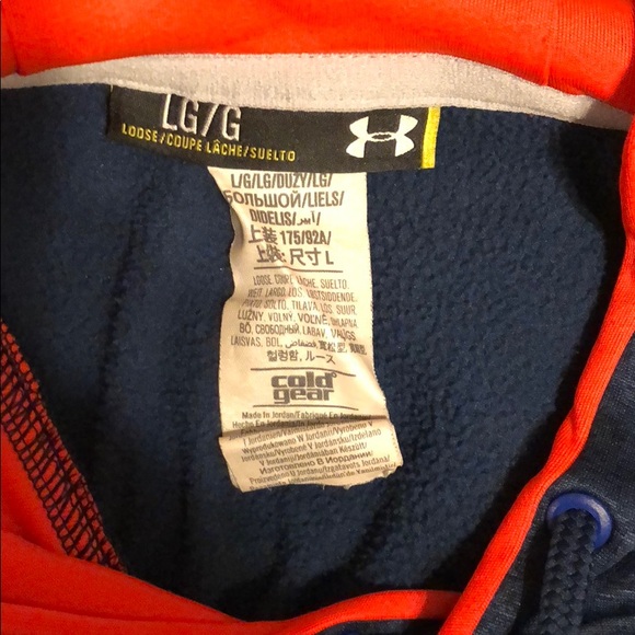 Men’s Under Armour Big Logo Navy Hoodie - Picture 4 of 4